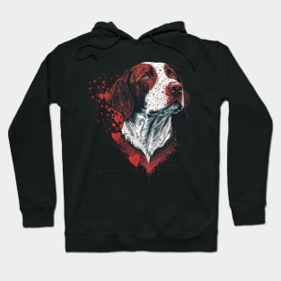 Pointer dog valentine's day Hoodie